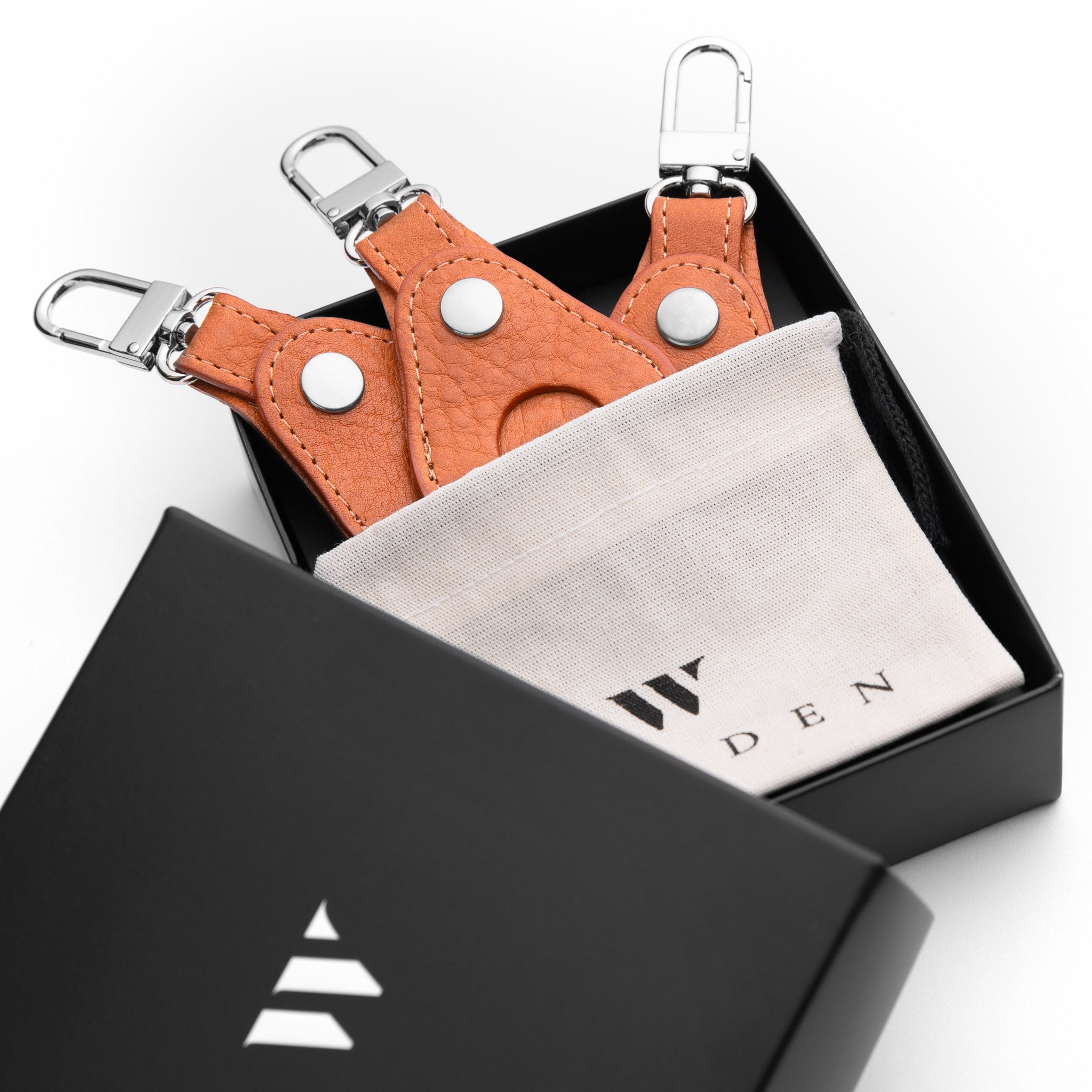 Walden® Llavero Airtag Bundle Kit x3 de Cuero Genuino · Terra